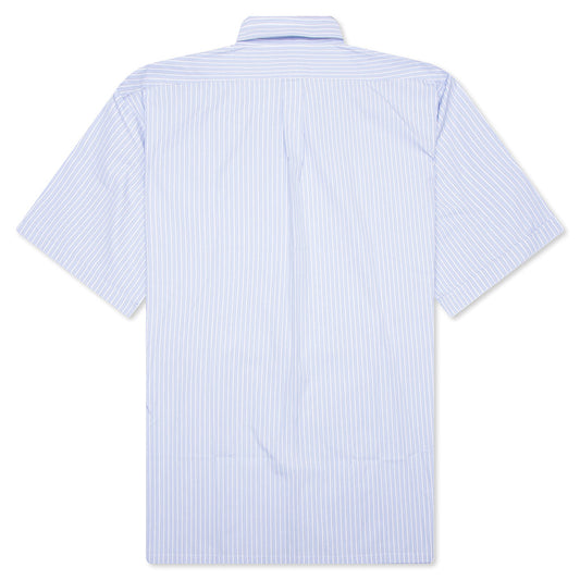 Crest Logo Stripe Shirt - Light Blue