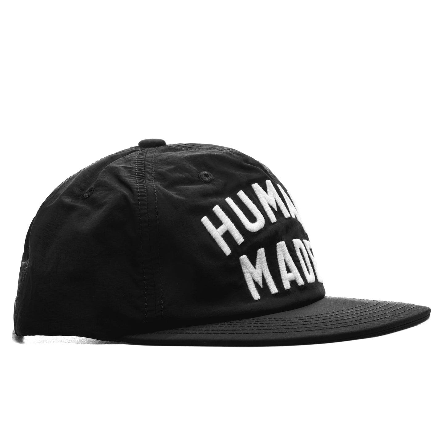 5 Panel Nylon Cap - Black