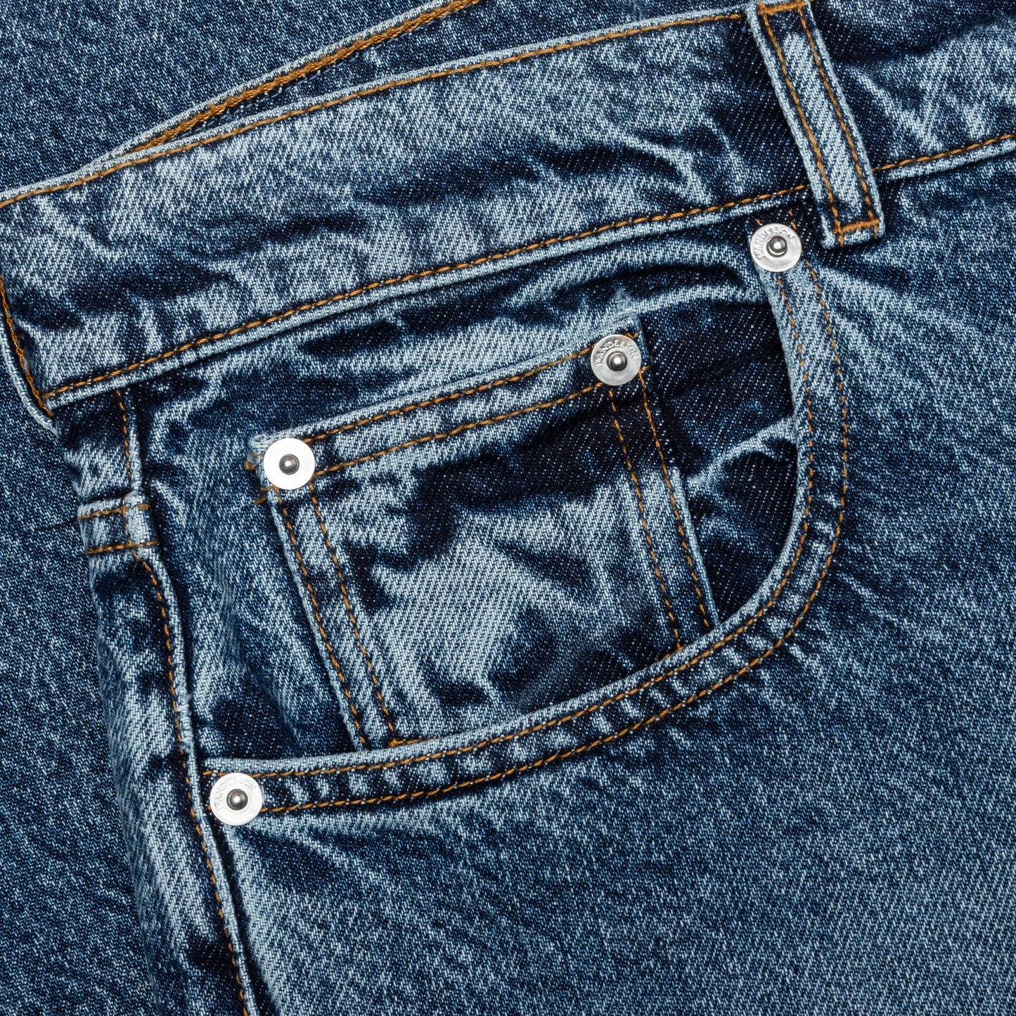 5 Pocket Straight Leg Trousers - Mid Blue