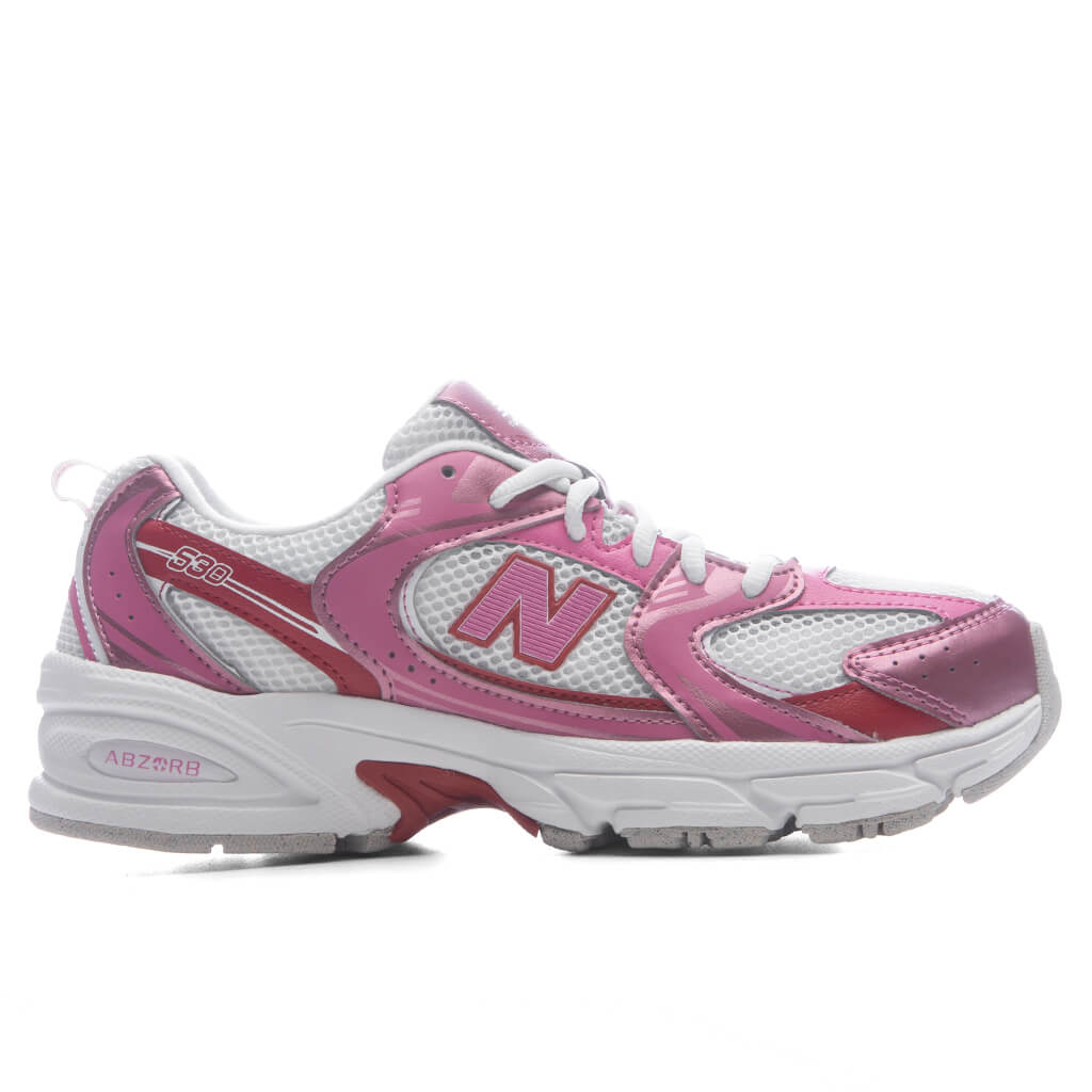 530 Lace (GS) - Pink Satin/Shadow Red
