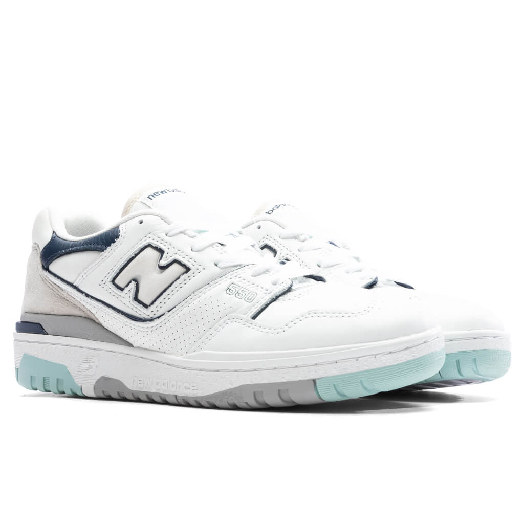 550 - White/Mint Navy