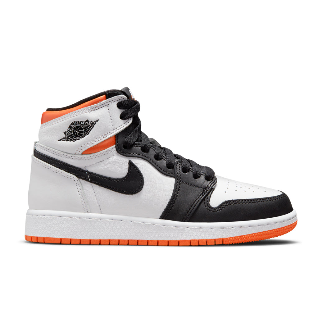Air Jordan 1 Retro High OG (GS) - White/Electro Orange