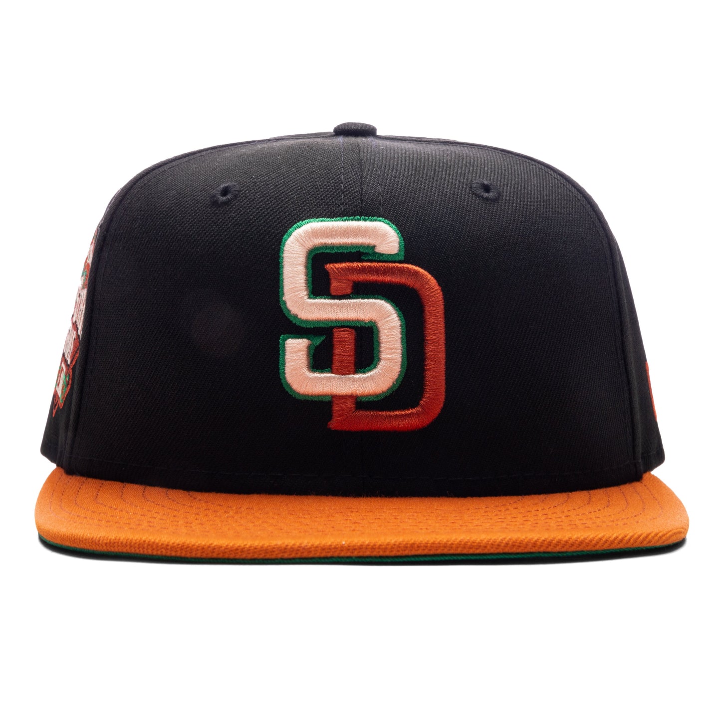 Feature x New Era 59FIFTY Fitted SD Padres Cooperstown - Black/Fight Orange/Twill Green