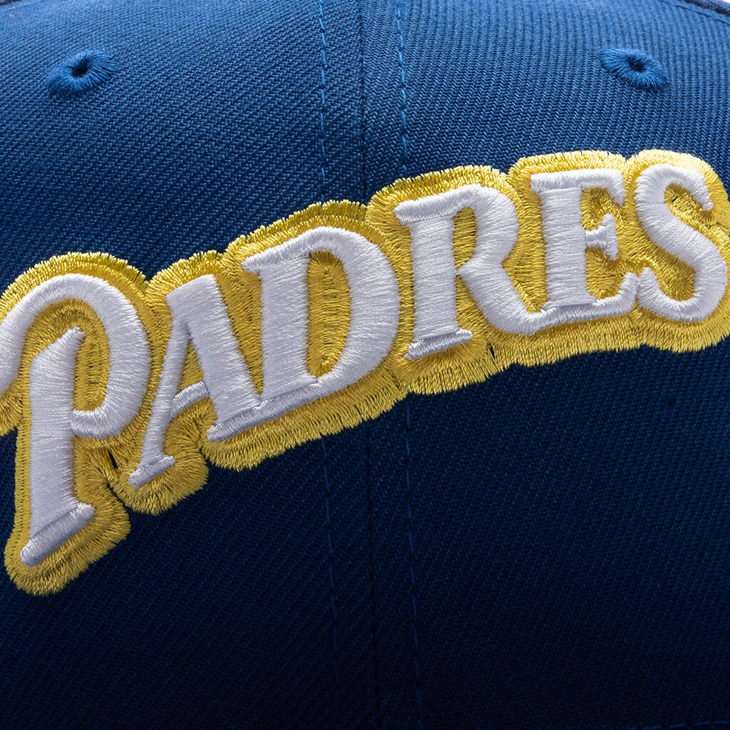 Feature x New Era 59FIFTY Fitted SD Padres Cooperstown - Songbird Blue/Twill Grey