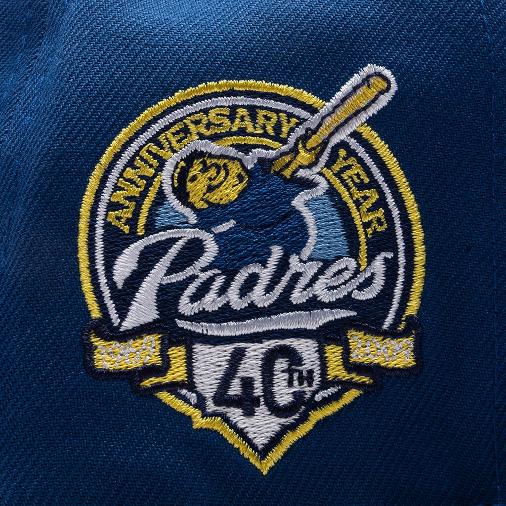 Feature x New Era 59FIFTY Fitted SD Padres Cooperstown - Songbird Blue/Twill Grey