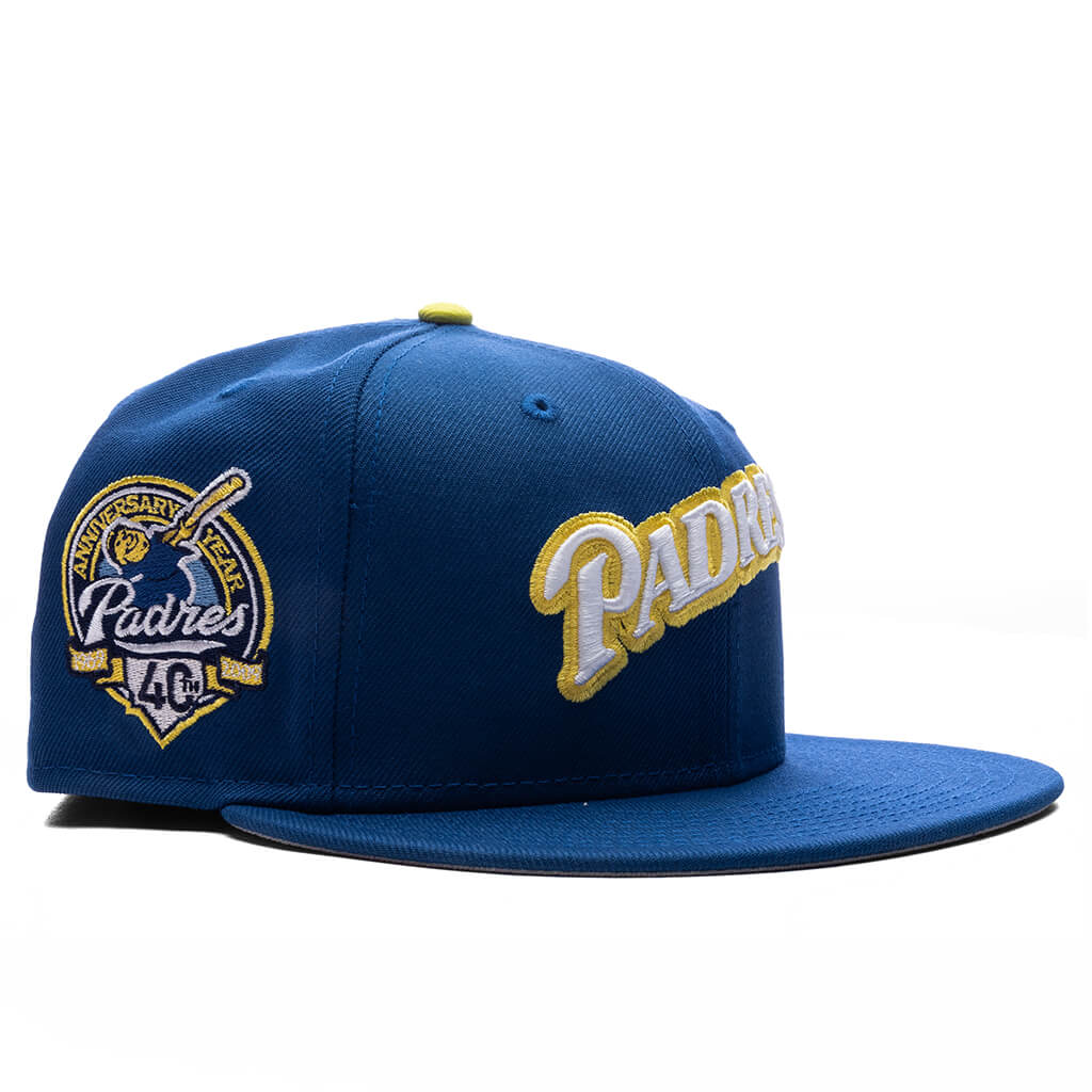 Feature x New Era 59FIFTY Fitted SD Padres Cooperstown - Songbird Blue/Twill Grey