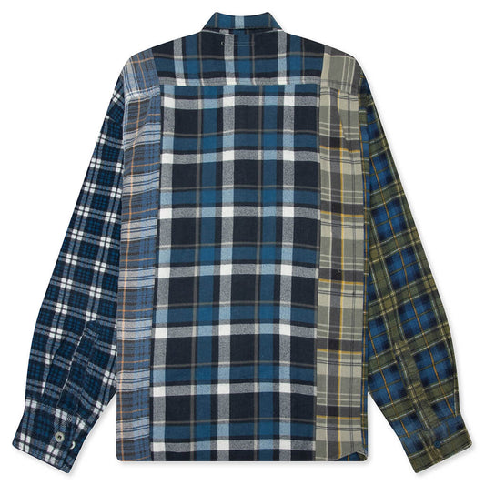 5 Cuts Frill Flannel Shirt - Assorted