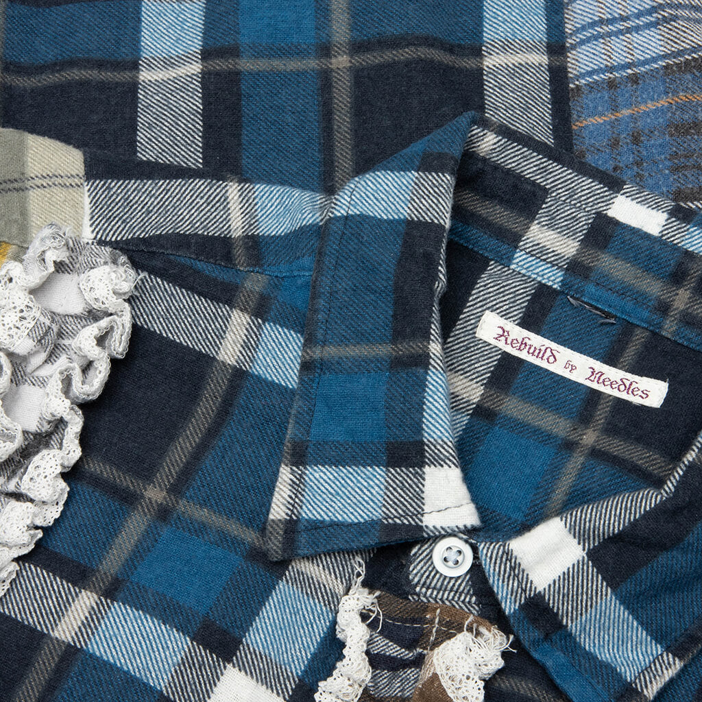5 Cuts Frill Flannel Shirt - Assorted