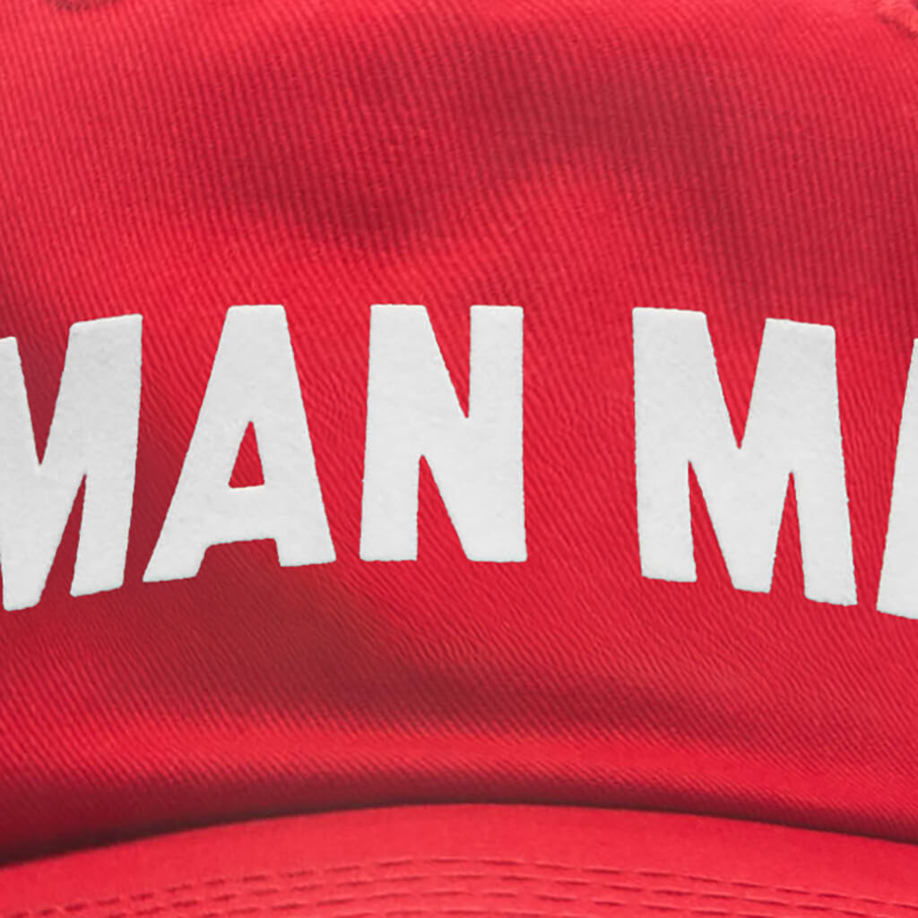 5 Panel Twill Cap - Red