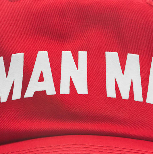 5 Panel Twill Cap - Red