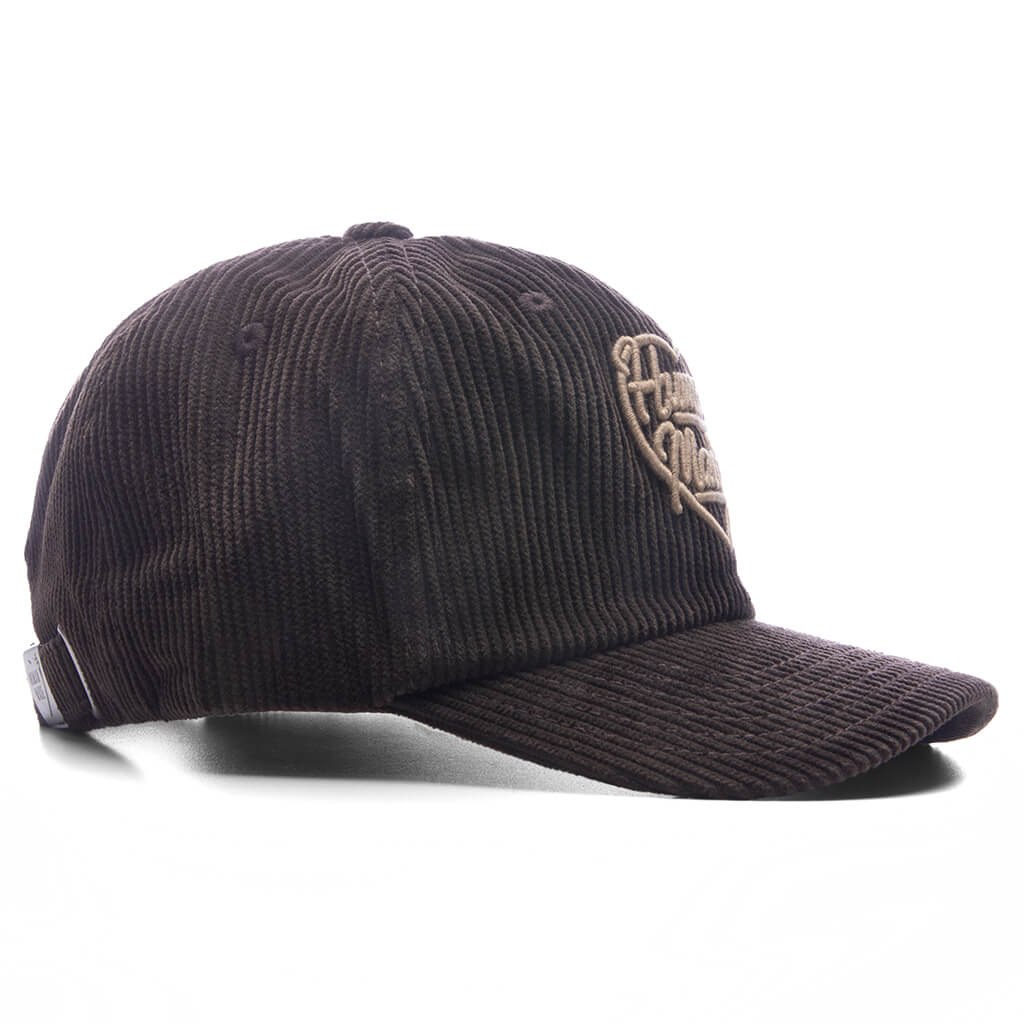 6 Panel Corduroy Cap - Brown
