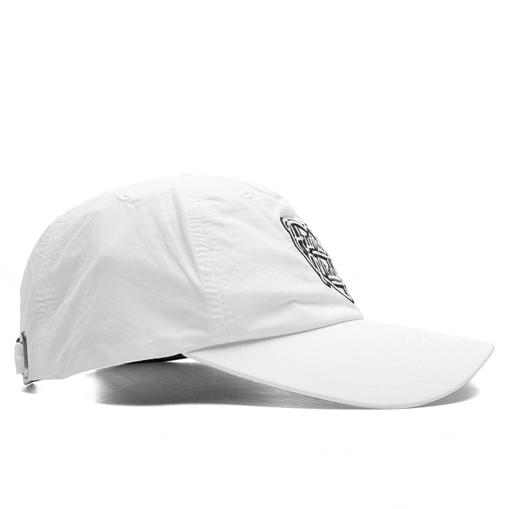 5 Panel Nylon Cap - White