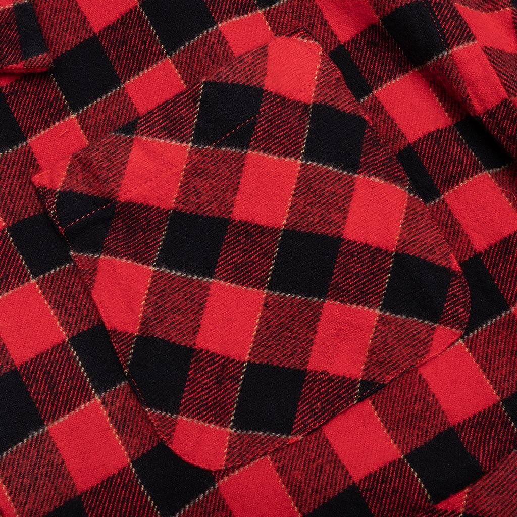 6 Pocket Flannel Shirt - Red/Black