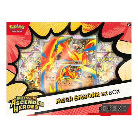 Pokemon Card Eng. 2026 Pokemon ME: Ascended Heroes Mega Emboar ex Box 10-10321-126