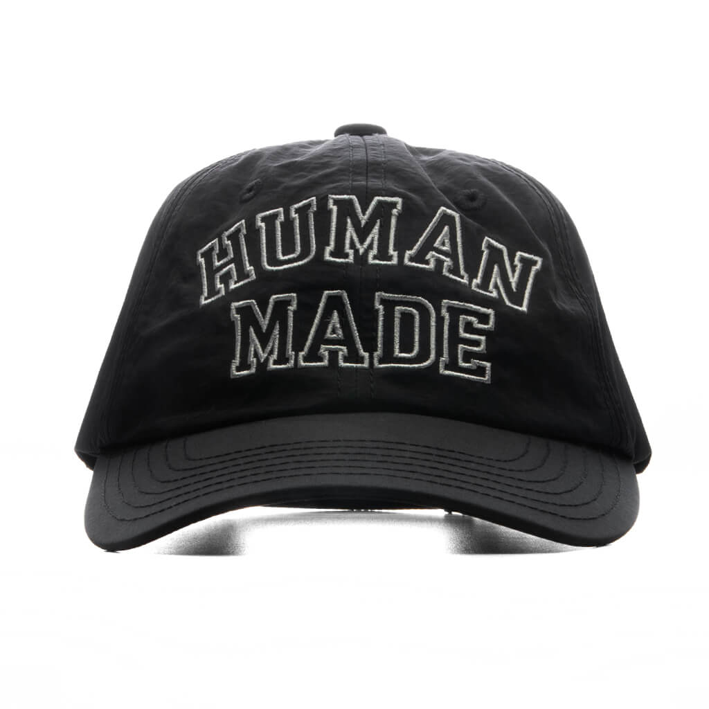 6 Panel Nylon Cap - Black