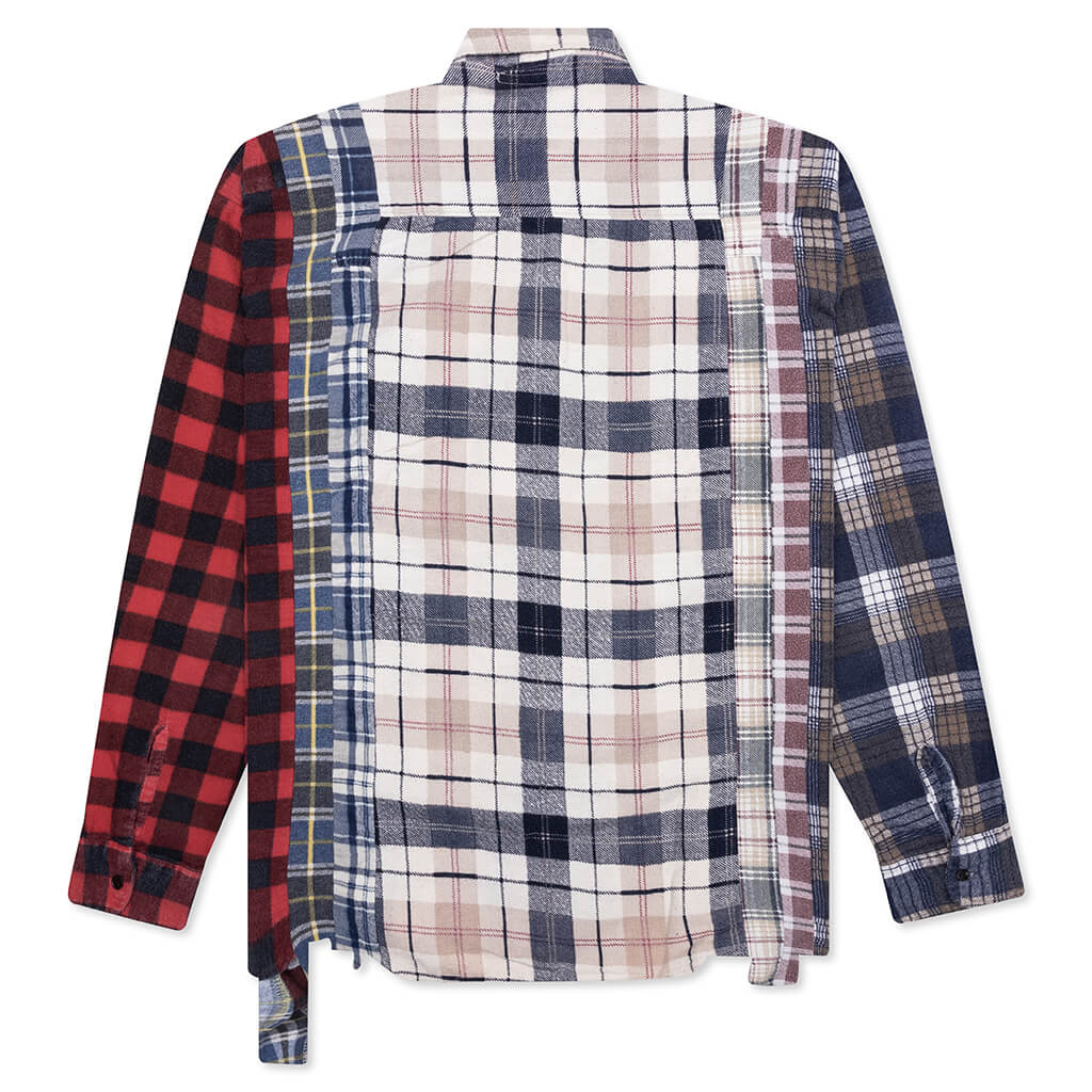 7 Cuts Wide Flannel Shirt - Assorted