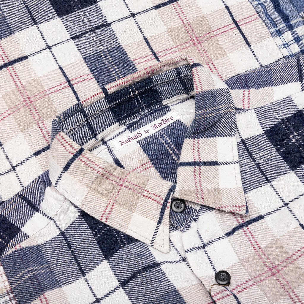 7 Cuts Wide Flannel Shirt - Assorted