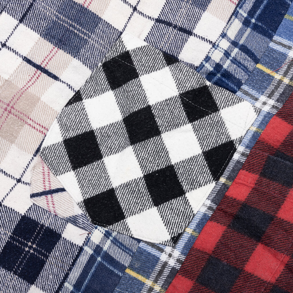 7 Cuts Wide Flannel Shirt - Assorted