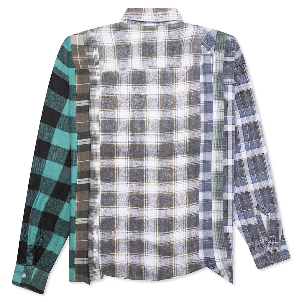7 Cuts Wide Flannel Shirt - Assorted