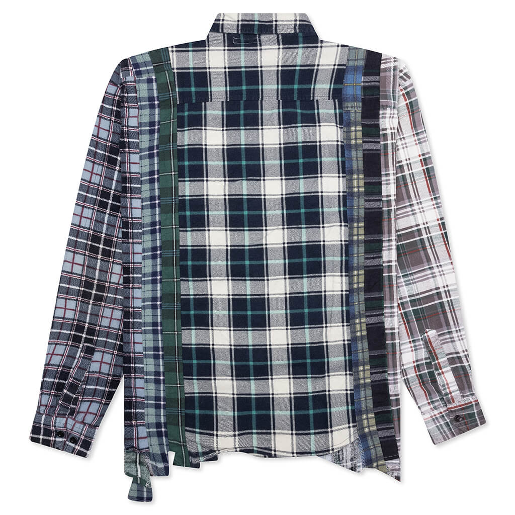 7 Cuts Wide Flannel Shirt - Assorted