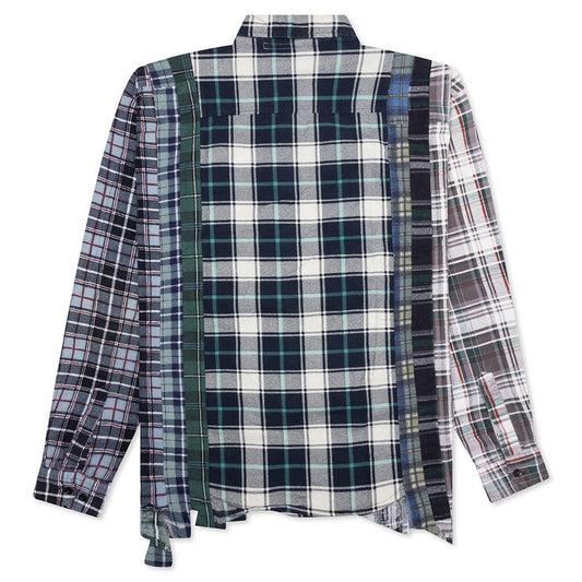 7 Cuts Wide Flannel Shirt - Assorted