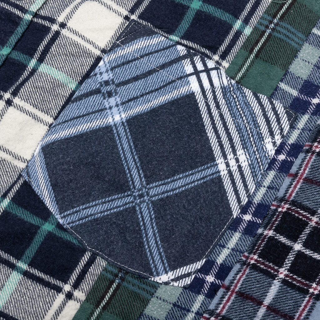 7 Cuts Wide Flannel Shirt - Assorted