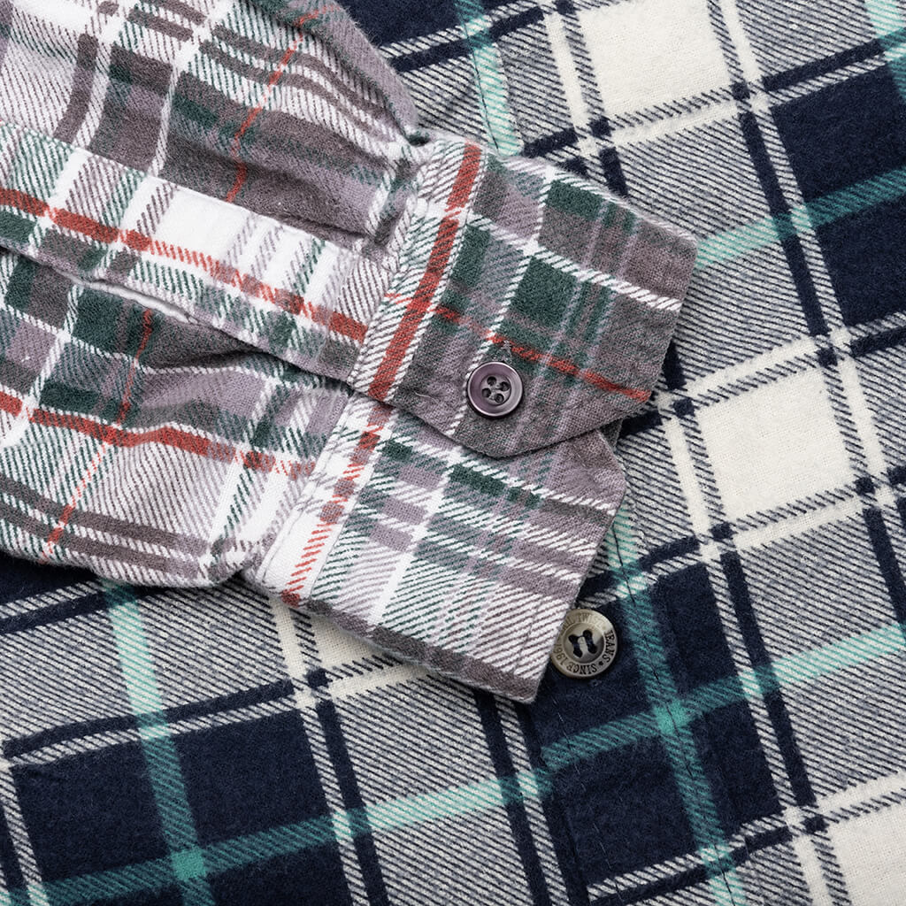 7 Cuts Wide Flannel Shirt - Assorted