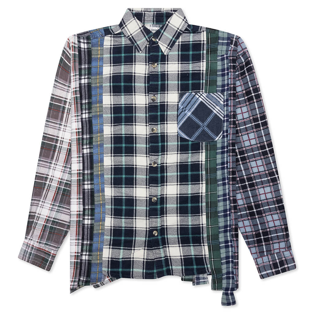 7 Cuts Wide Flannel Shirt - Assorted