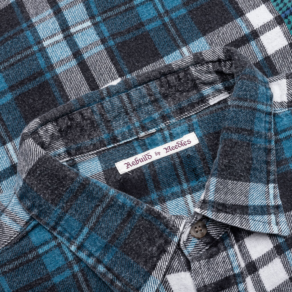 7 Cuts Wide Flannel Shirt - Assorted