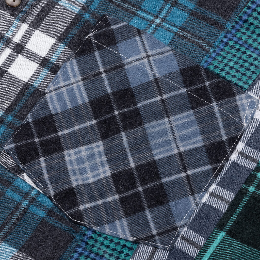 7 Cuts Wide Flannel Shirt - Assorted