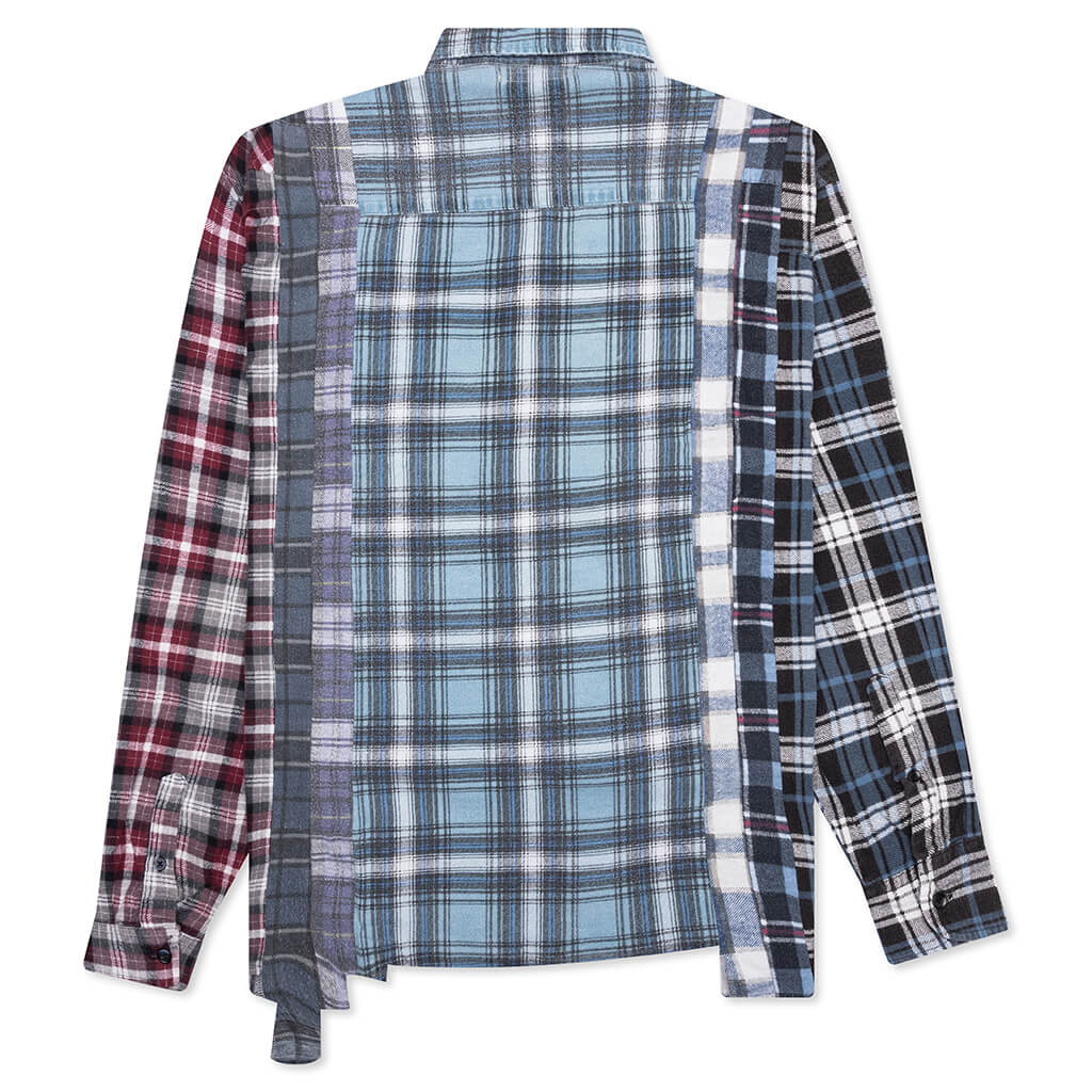 7 Cuts Wide Flannel Shirt - Assorted