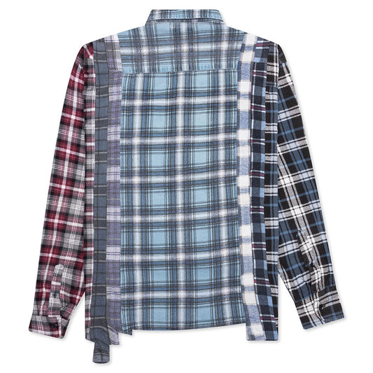 7 Cuts Wide Flannel Shirt - Assorted