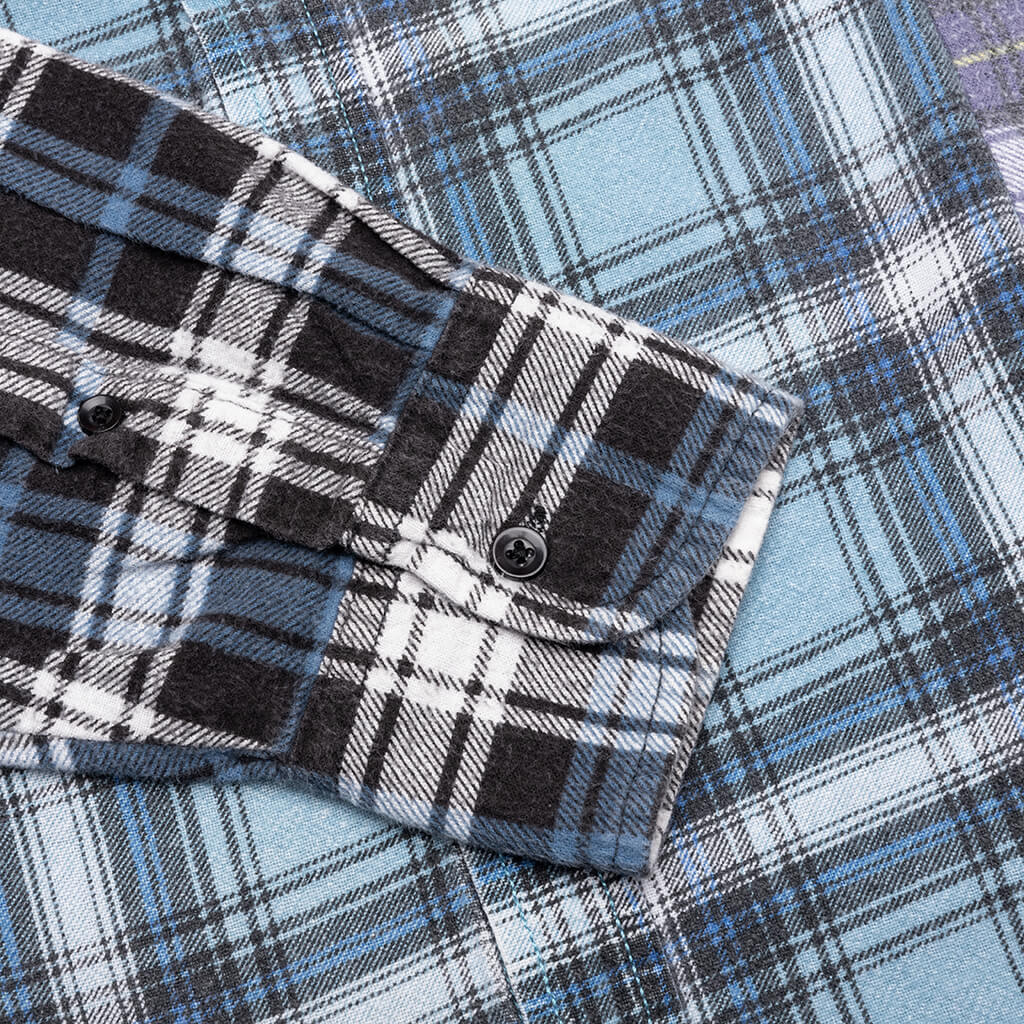 7 Cuts Wide Flannel Shirt - Assorted