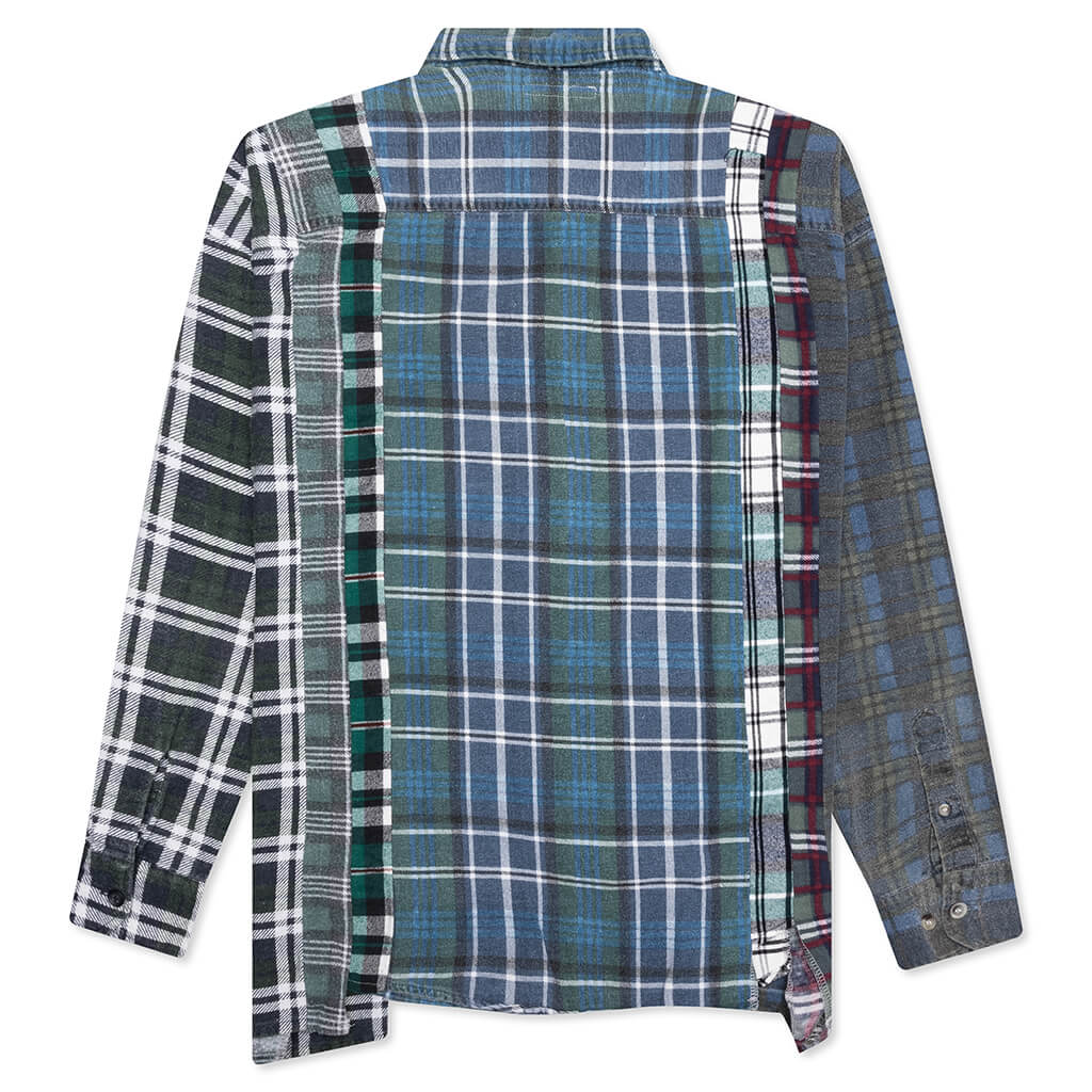 7 Cuts Wide Flannel Shirt - Assorted