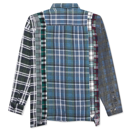 7 Cuts Wide Flannel Shirt - Assorted
