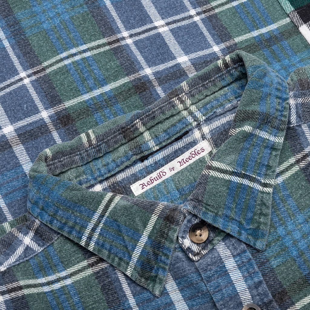 7 Cuts Wide Flannel Shirt - Assorted