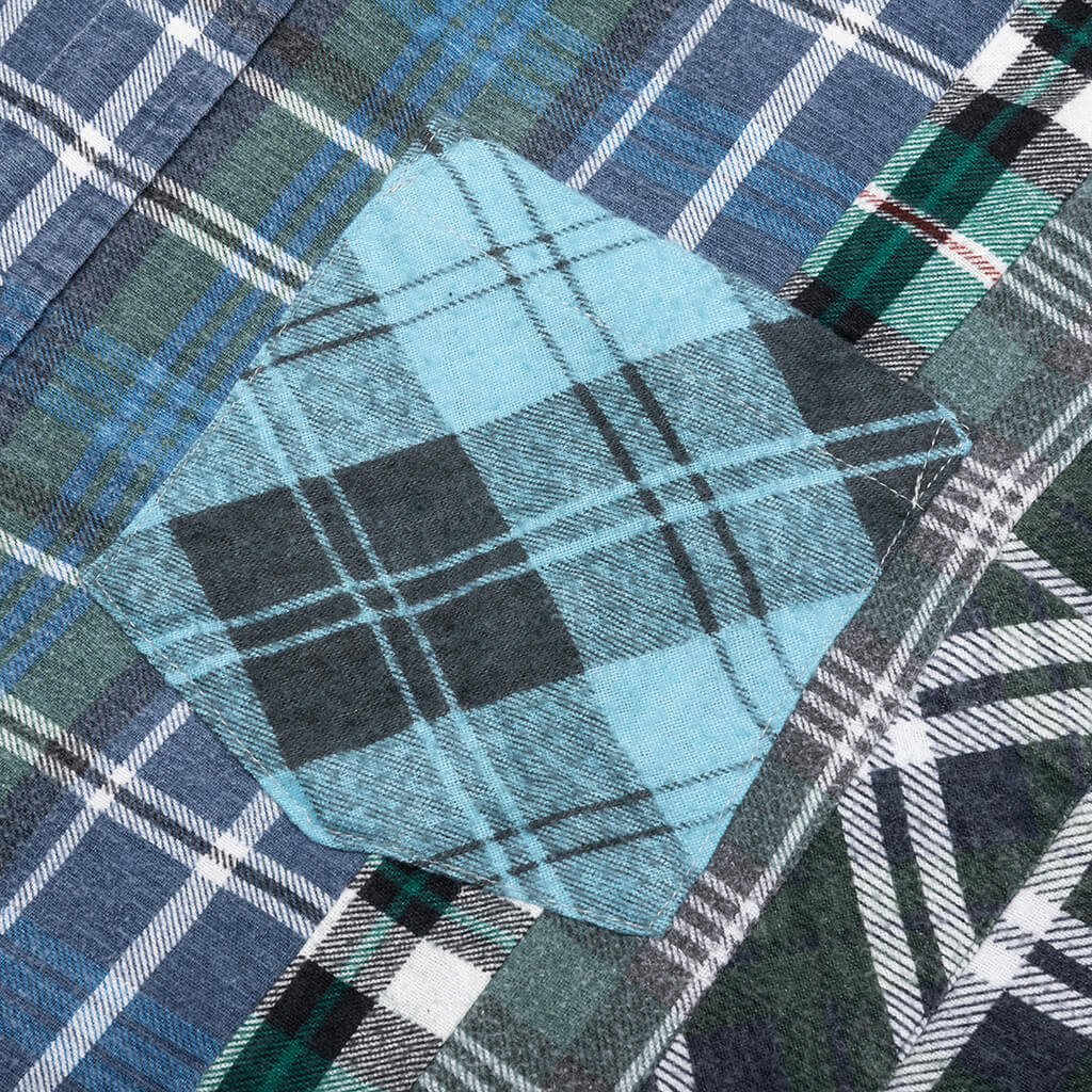 7 Cuts Wide Flannel Shirt - Assorted