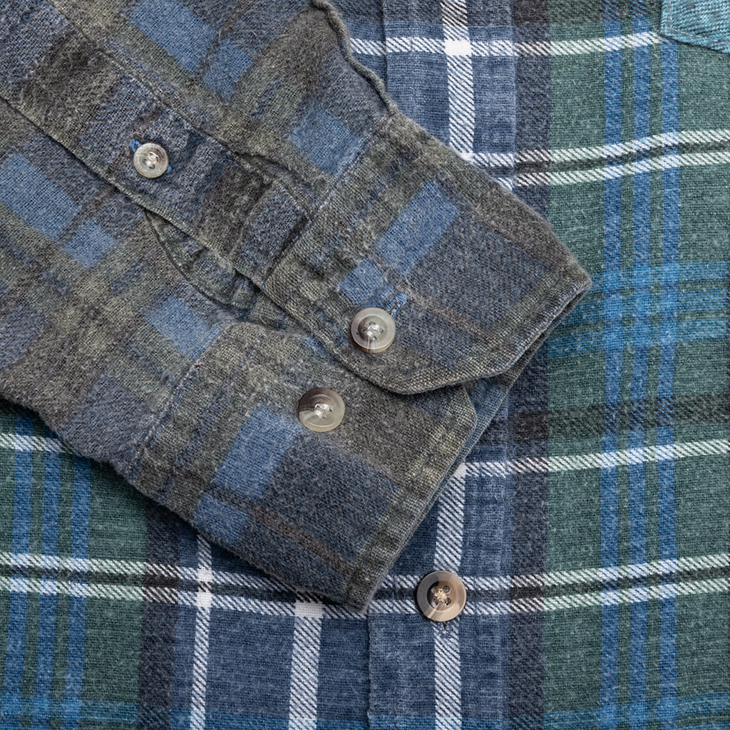 7 Cuts Wide Flannel Shirt - Assorted