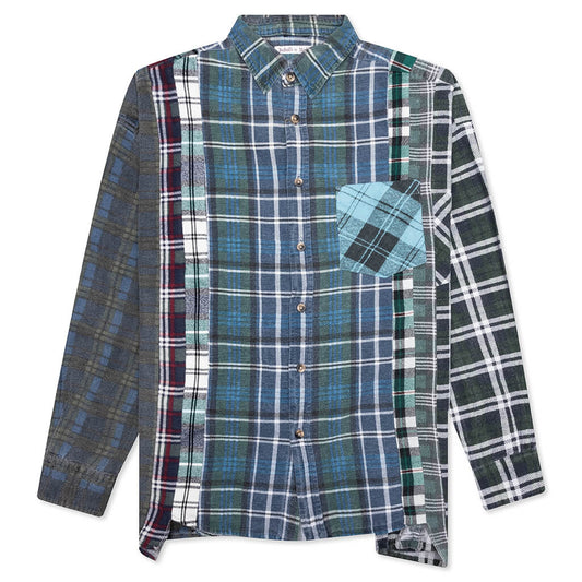 7 Cuts Wide Flannel Shirt - Assorted