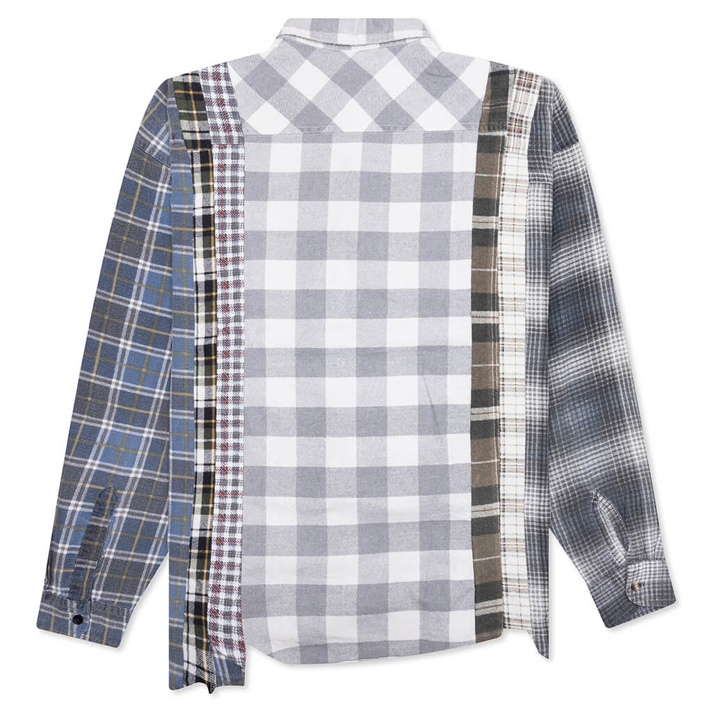 7 Cuts Wide Flannel Shirt - Assorted