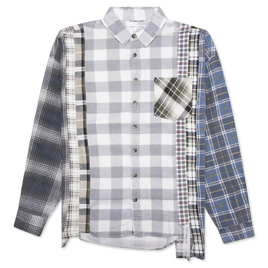 7 Cuts Wide Flannel Shirt - Assorted