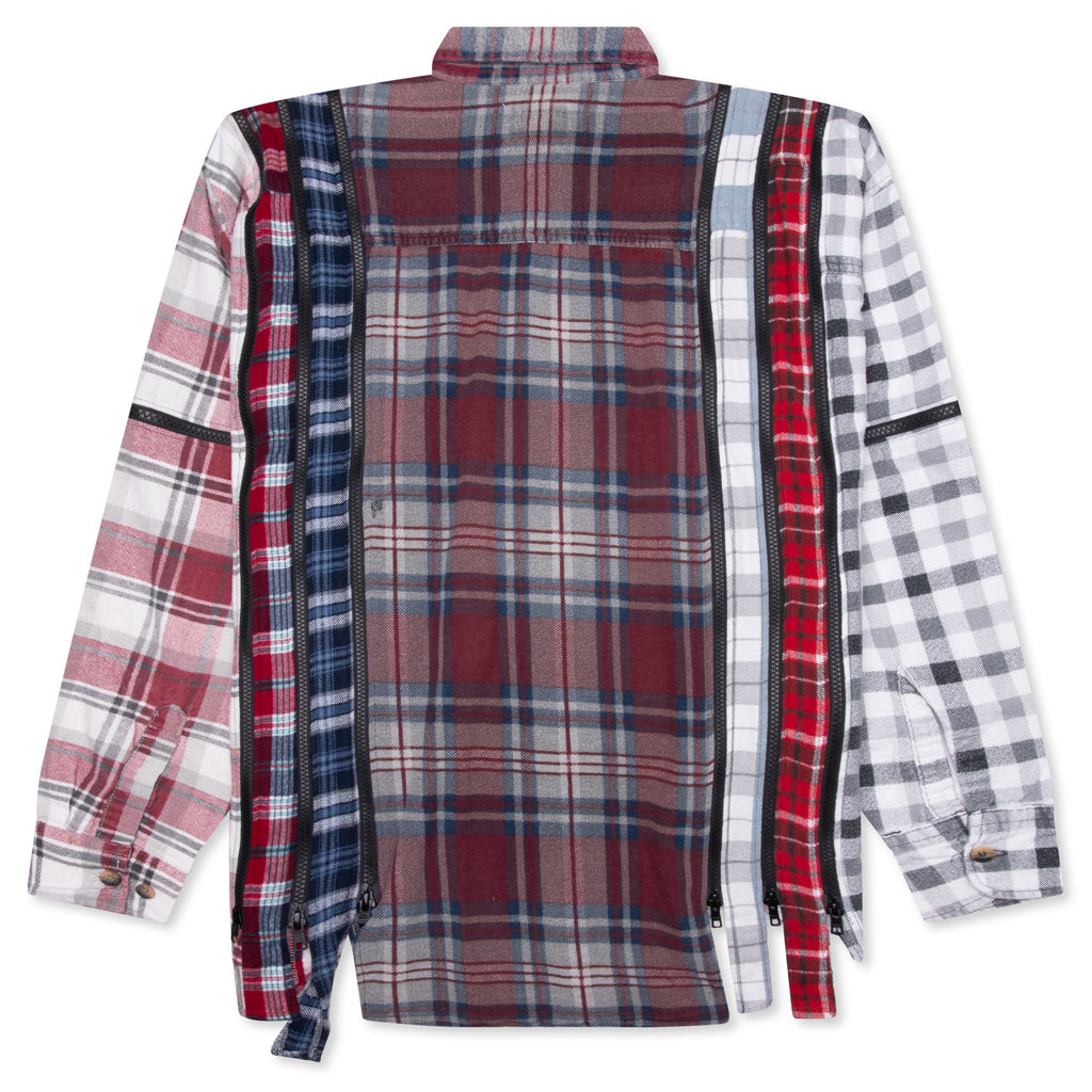 7 Cuts Zipped Wide Shirt - Assorted