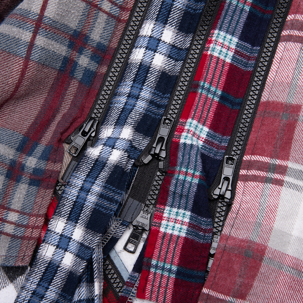 7 Cuts Zipped Wide Shirt - Assorted