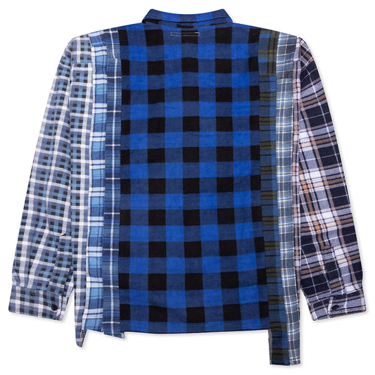 7 Cuts Wide Flannel Shirt - Assorted