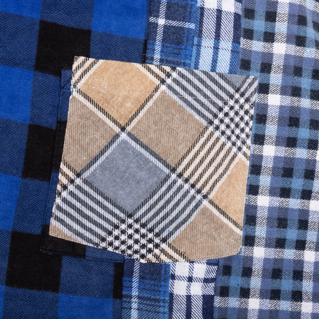 7 Cuts Wide Flannel Shirt - Assorted