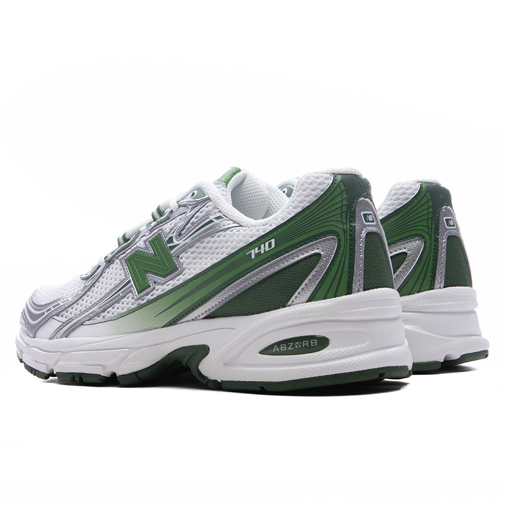 740 - White/Alpine Green/Silver Metallic