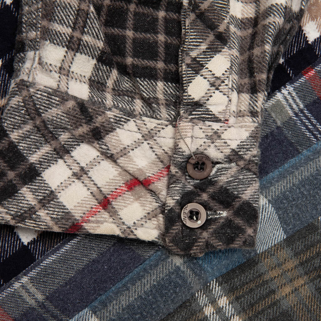 7 Cuts Wide Flannel Shirt - Assorted