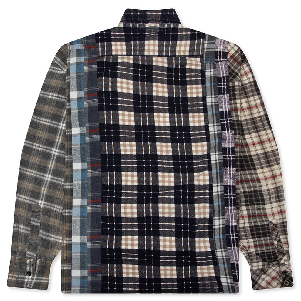 7 Cuts Wide Flannel Shirt - Assorted