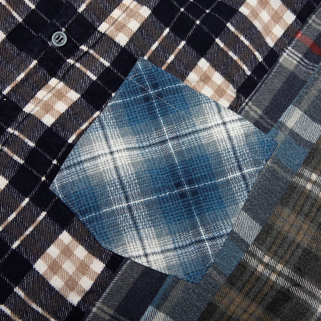 7 Cuts Wide Flannel Shirt - Assorted