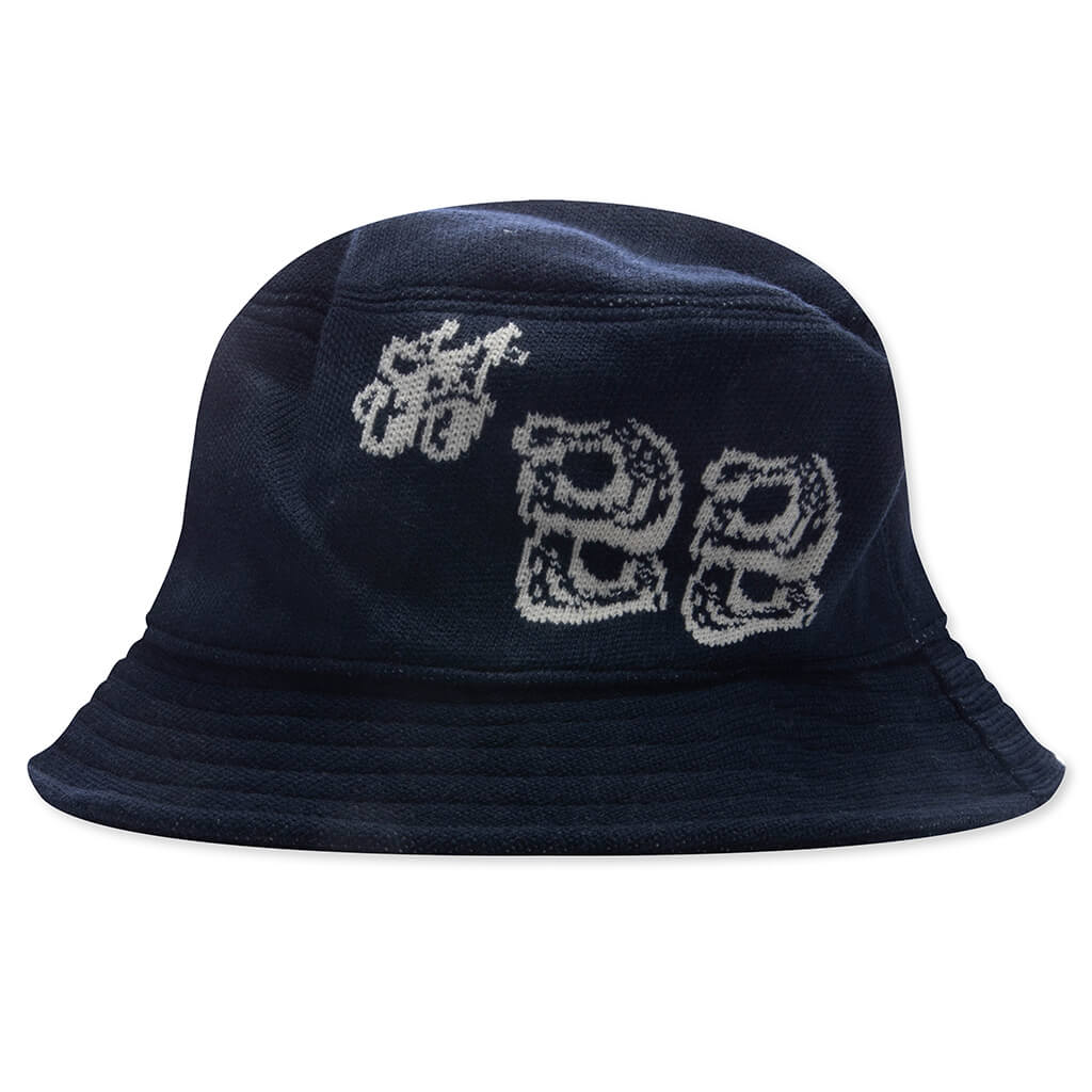 #88 Jacquard Bucket Hat - Navy